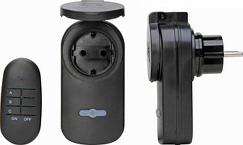 FUNK-Steckdose mit Fernbedienung-Set 2 SSD / OUTDOOR / sw / 30m Reichweite
