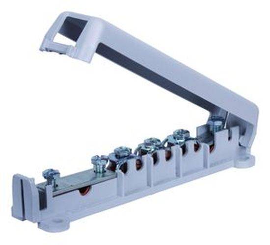 Potential Ausgleichsschiene POT 25/V mit Abdeckhaube schwenkbar