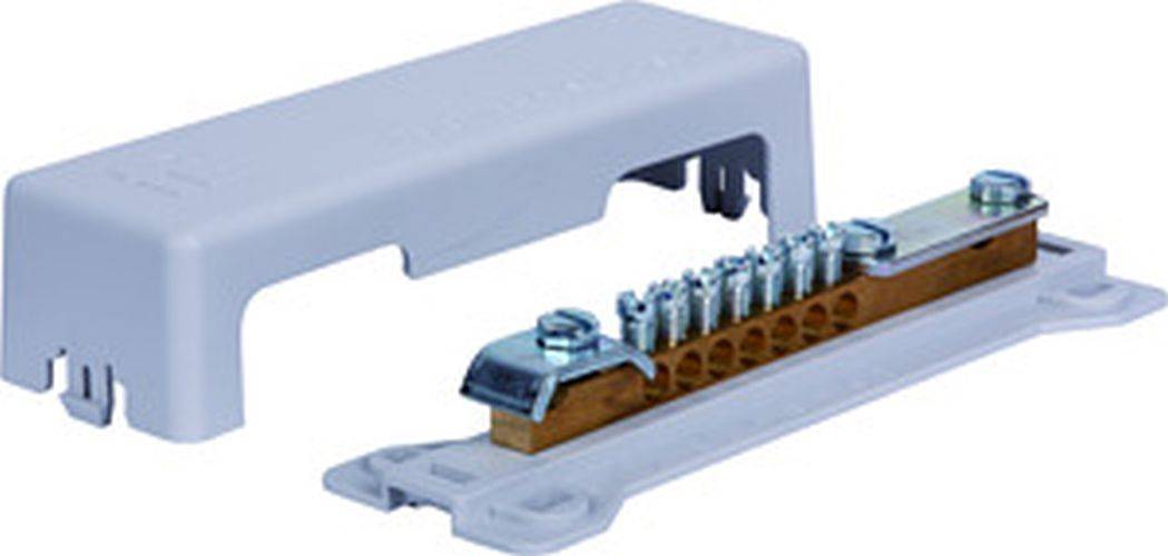 Potential Ausgleichsschiene POT 16/25 mit Abdeckhaube, einreihig