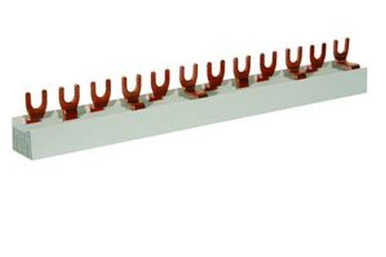 Gabel-Phasenschiene 4-pol. 221 34 19 1000mm/16mm²/80A/ Cu G-L1+N-L2+N-L3+N PP