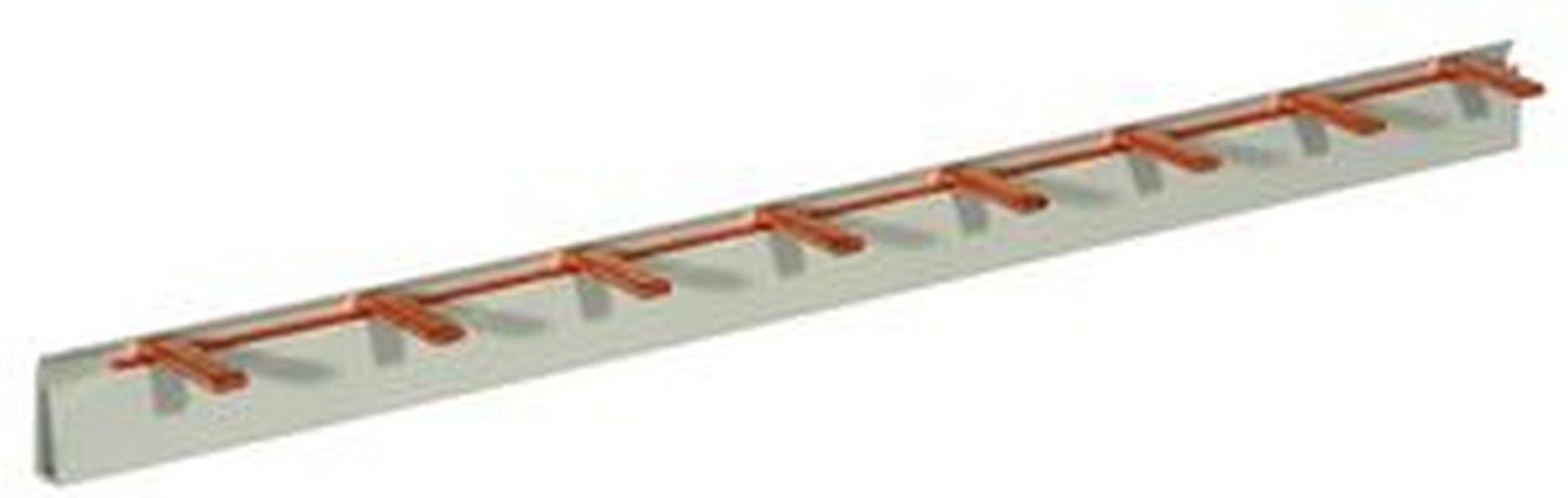 Stift 1-Phasenschiene isol.-L 222 01 65 210mm/ 9TE/ 16mm²/80A/ Cu /für D0 27mm
