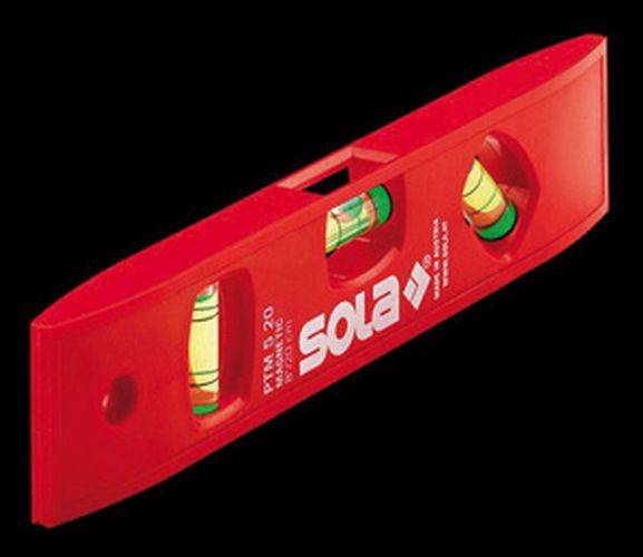 SOLA Kunststoff-Wasserwaage PTM5 20 Torpedo mit Magnet 20cm