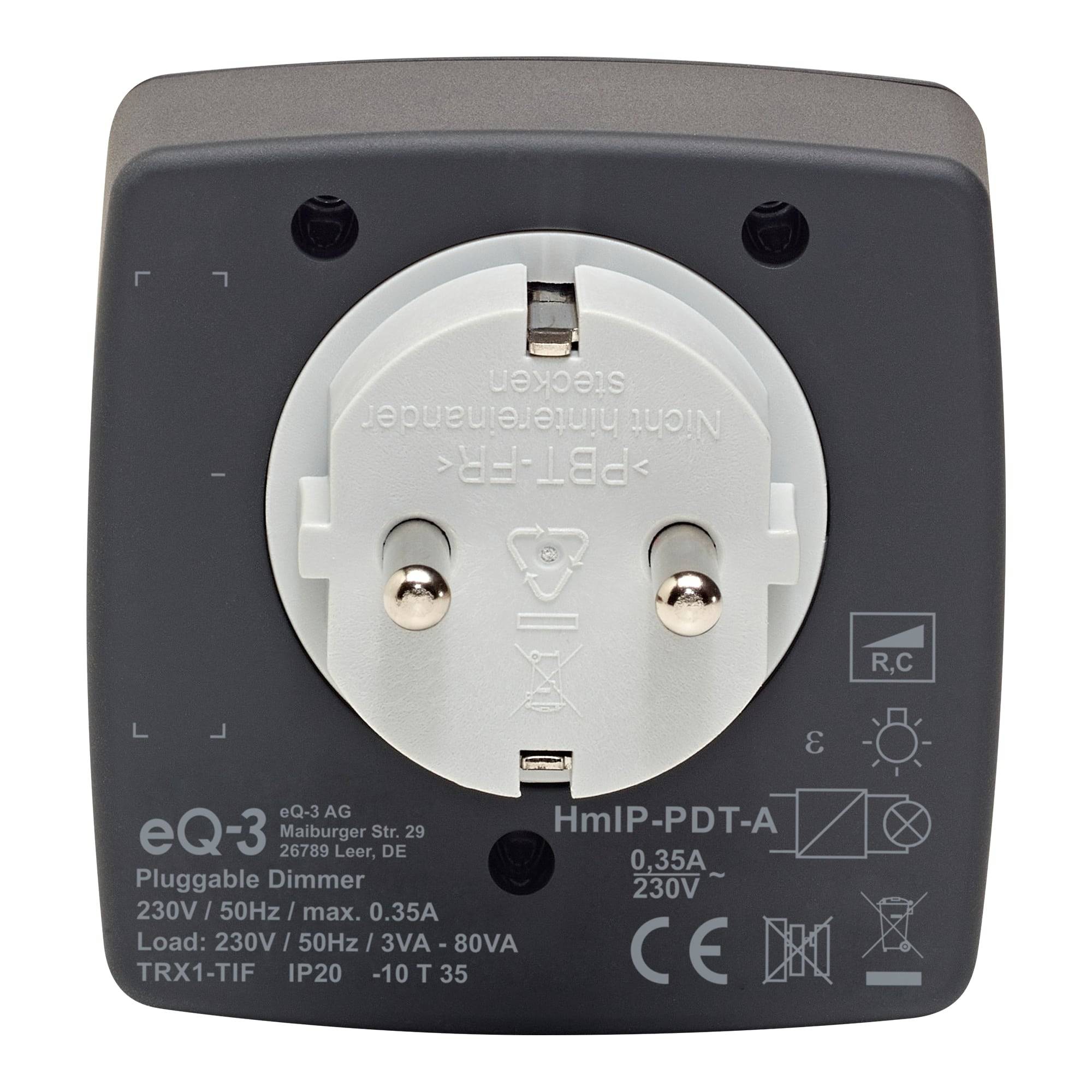 HOMEMATIC IP 161621A0, Dimmer-Steckdose, Phasenabschnitt, anthrazit