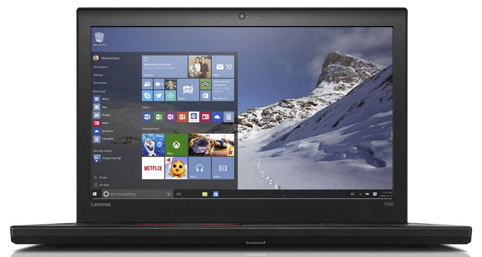 Lenovo ThinkPad T560 i5-6300U 8GB 192GB SSD 1366x768 WLAN BT Win 10 Pro
