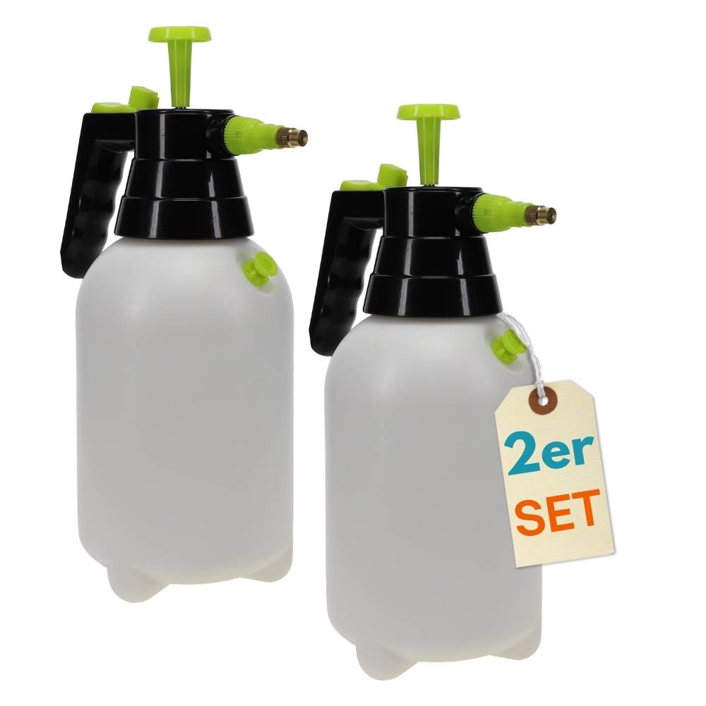 2er Set Drucksprüher 1,5 L Pumpsprühflasche Sprühflasche Pflanzen Drucksprühgerät Pumpflasche Pflanzensprüher Wassersprüher Sprühflasche Pumps