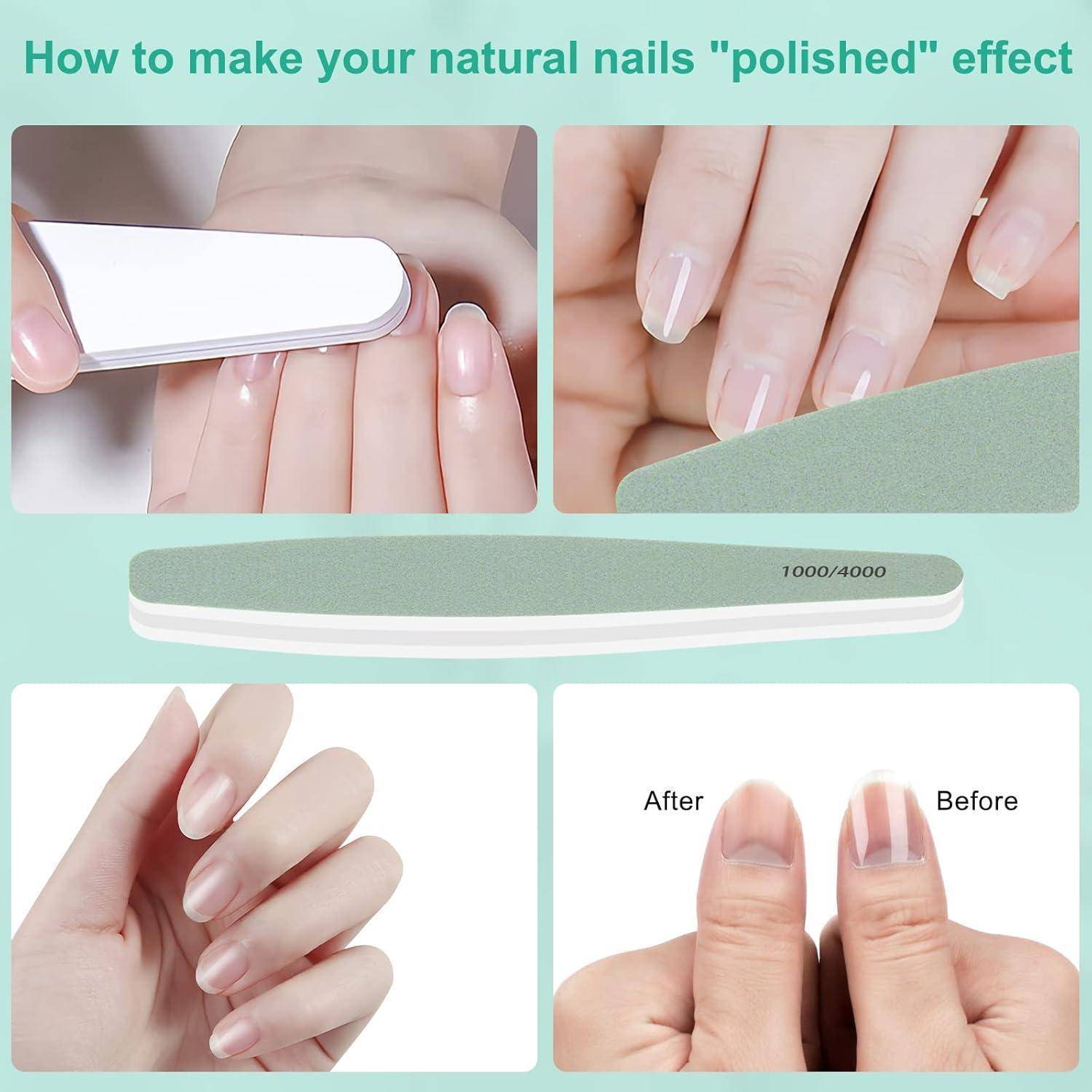Nagelfeile auf Nägeln