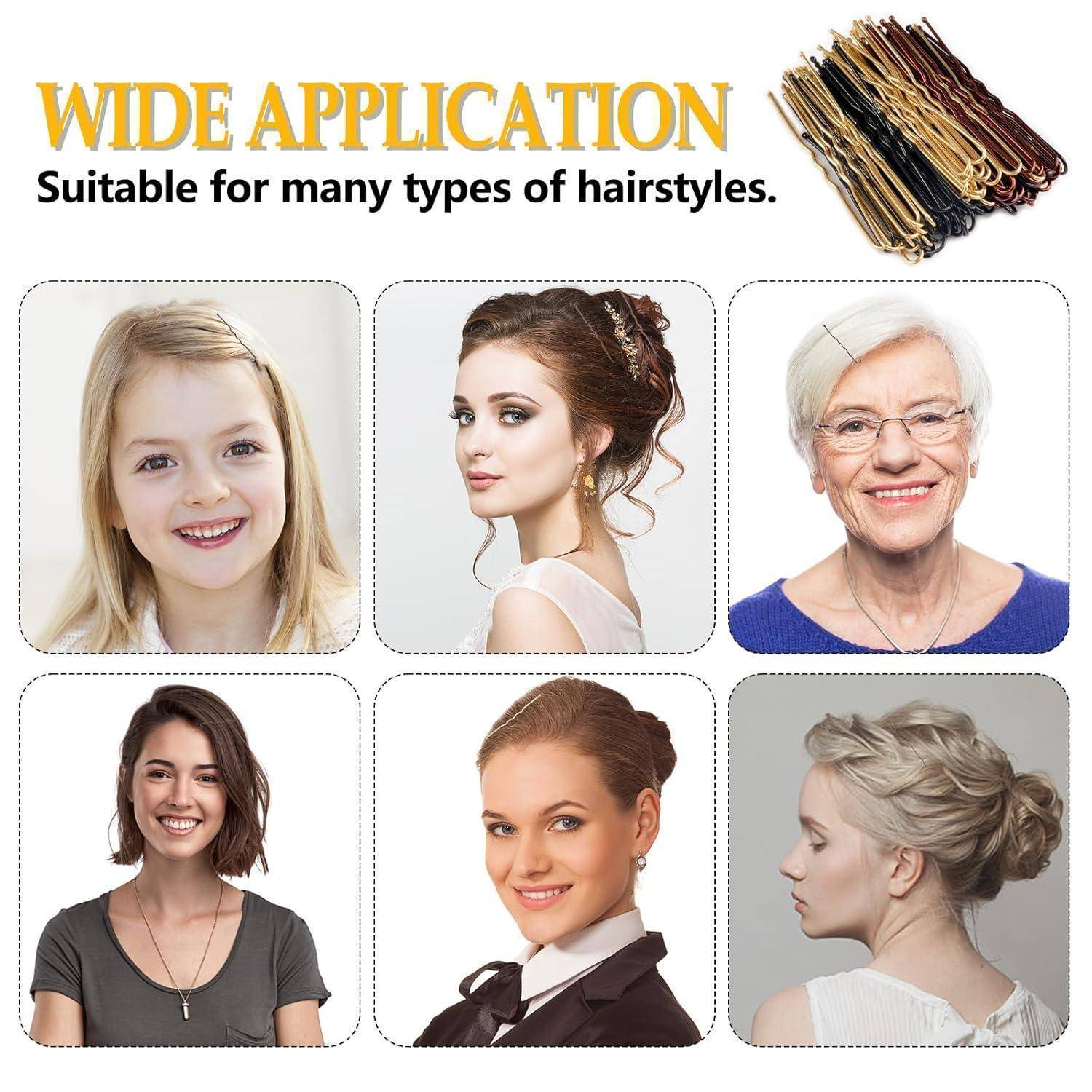 Breite Anwendbarkeit: Geeignet für viele Haartypen und -stile.' Das Bild zeigt sechs verschiedene Frauen mit unterschiedlichen Frisuren und betont so die Vielseitigkeit.