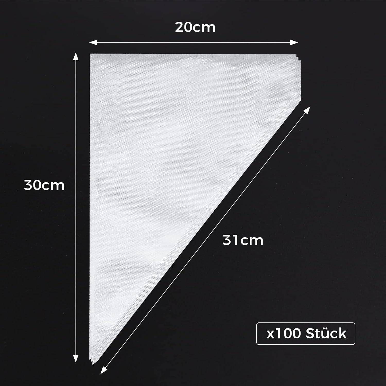100 Stück Einweg Spritzbeutel Transparent 30x20 cm, Profi Spritzbeutel