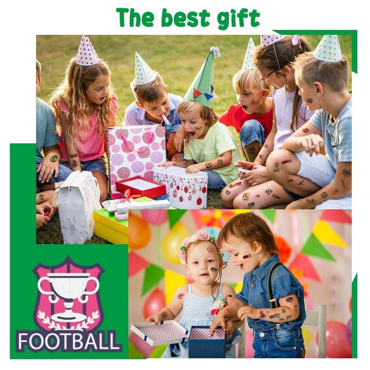 Leuchttattoos Fußball Kinder 10 Blätter Tattoo Jungen Fussball