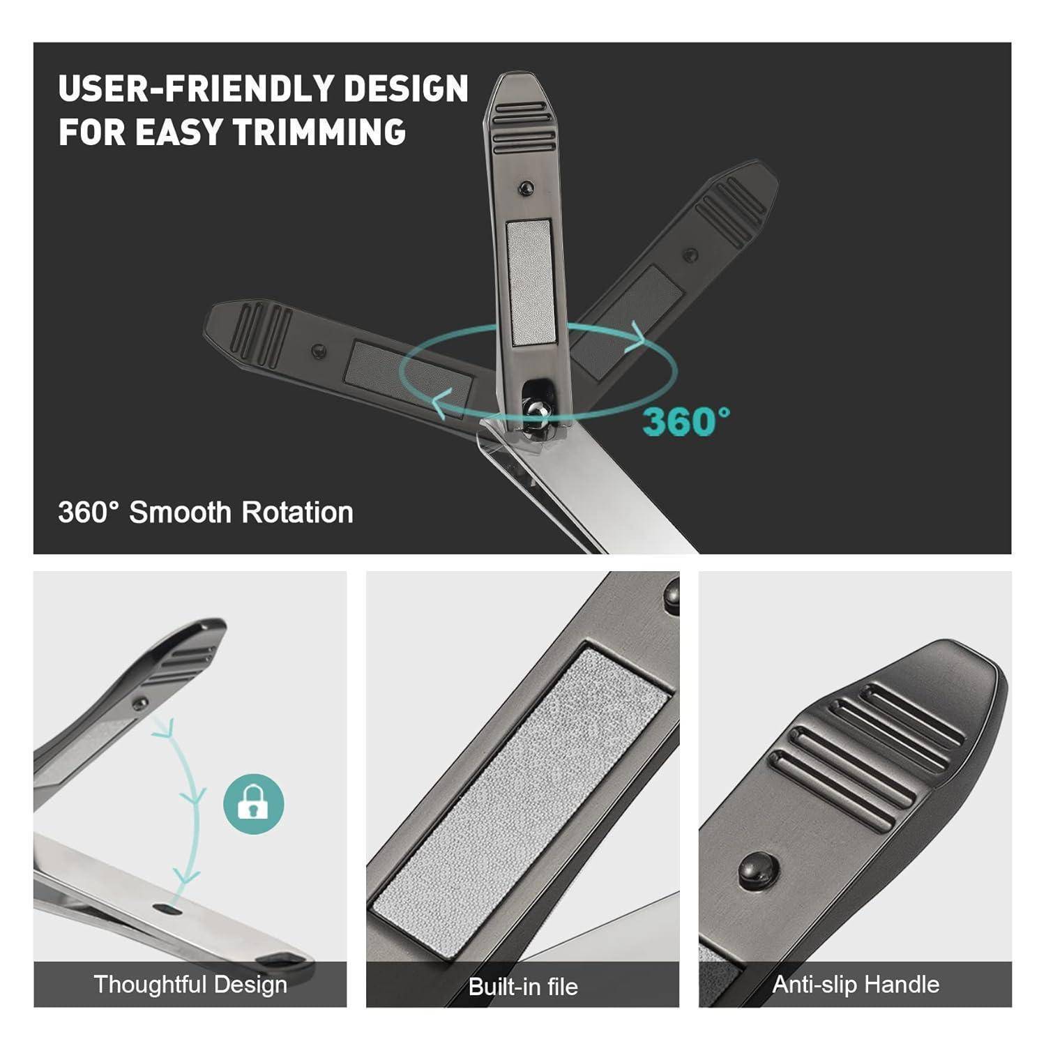 2er Set Nagelknipser für Fingernagel & Zehennagel - Nail Clipper für