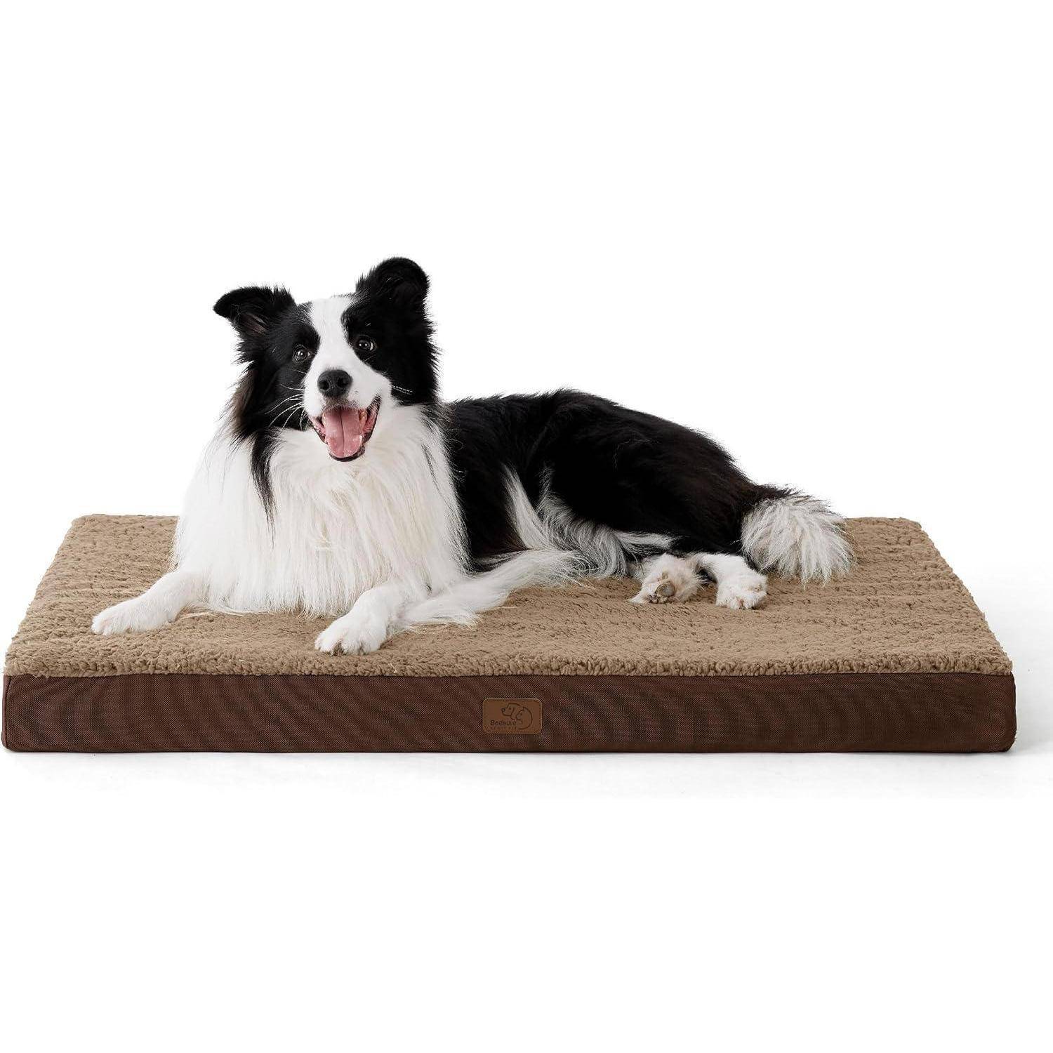 Hundebett orthopädisches waschbar große L 91 x B 69 x H 8 cm Braun