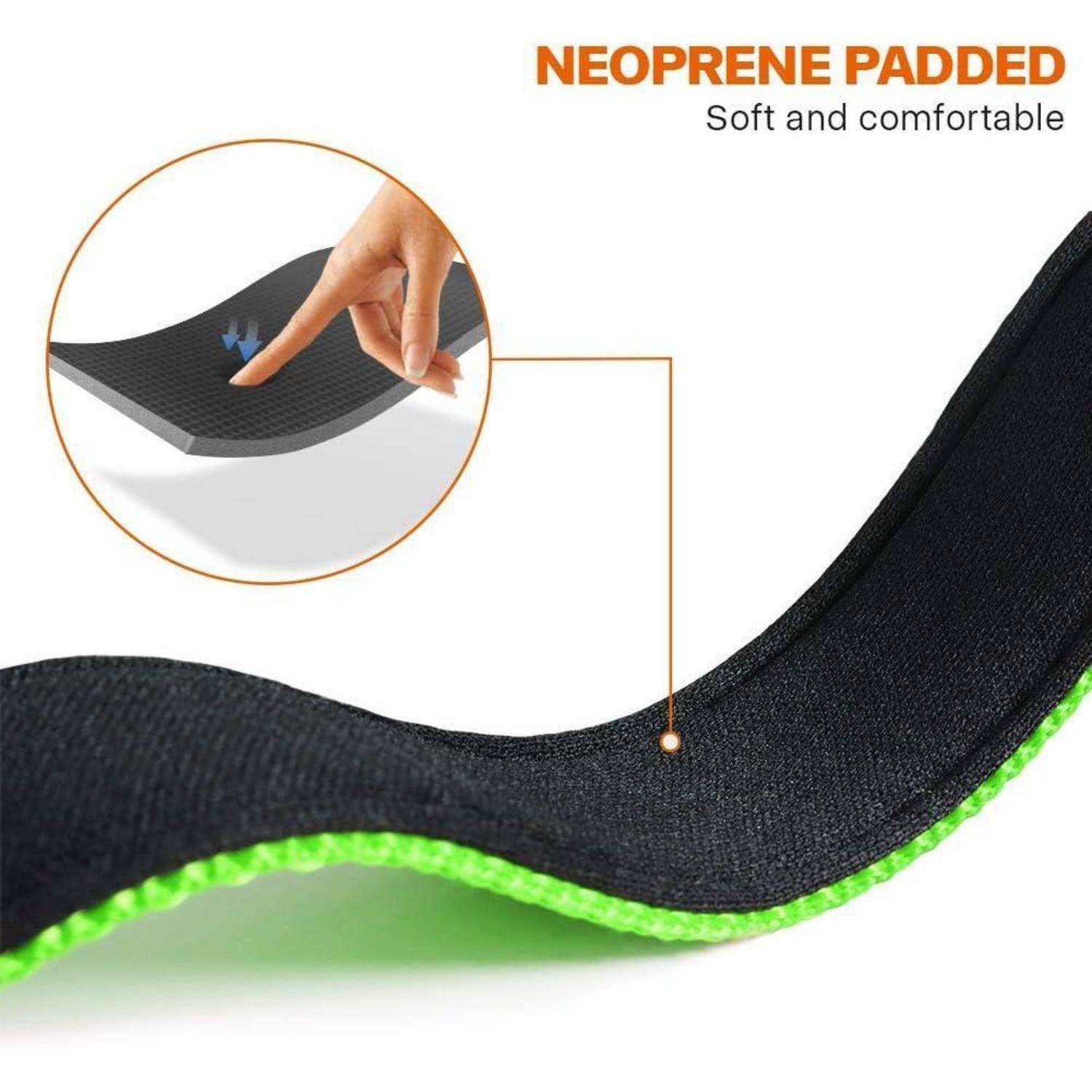Hundehalsband Neopren Nylon reflektierend verstellbar M (35-50cm) Grün