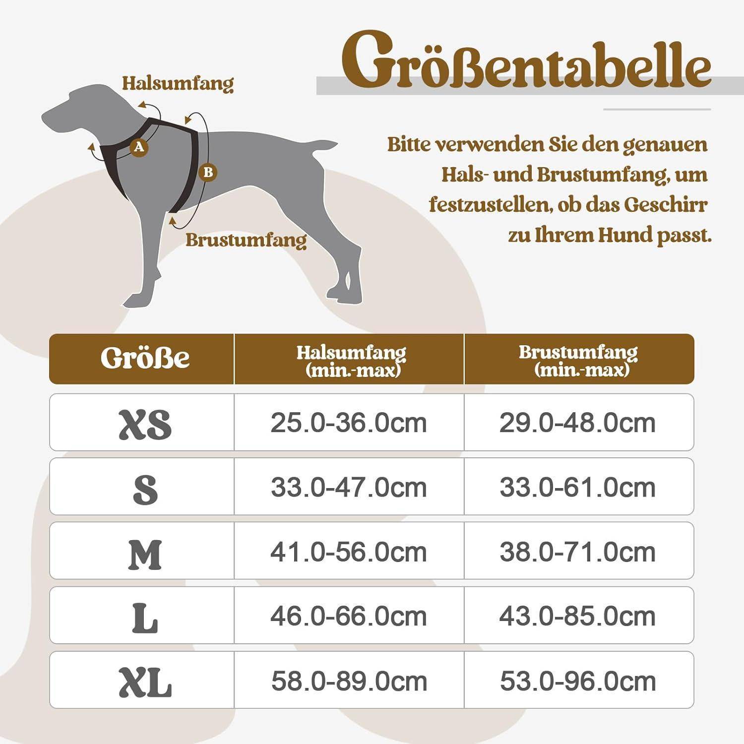 Hundegeschirr NoPull Verstellbar Atmungsaktiv Schwarz S 1er Pack