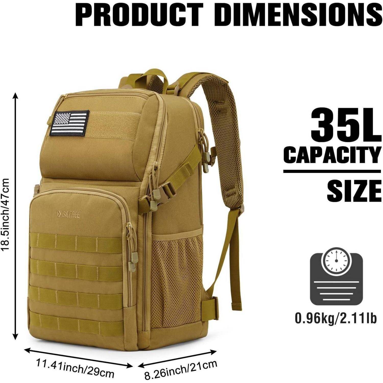 35L Militärischer Taktischer Rucksack Armee Assault Pack Molle Daypack