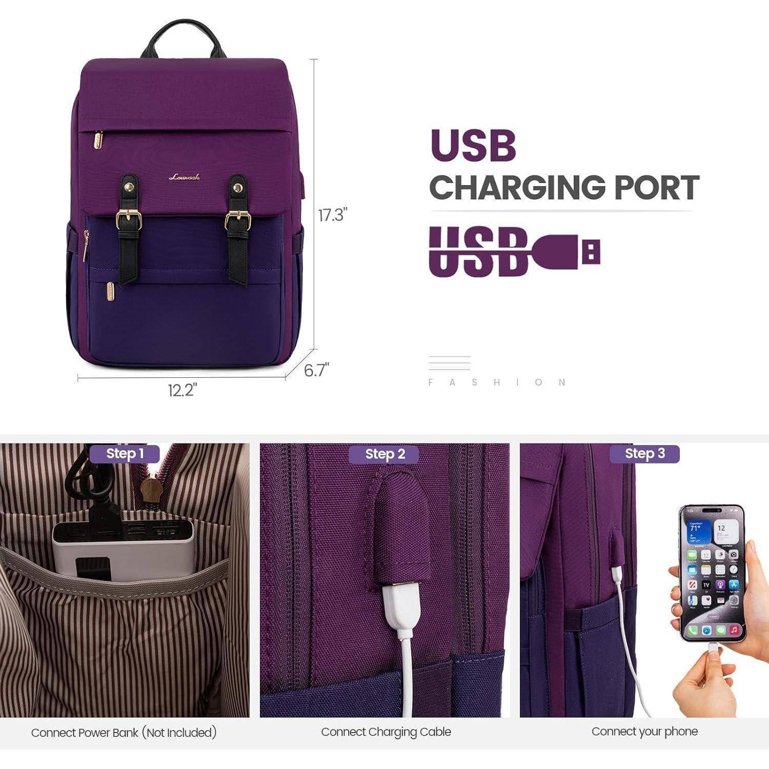 Kinder Rucksack Lila blau-violett