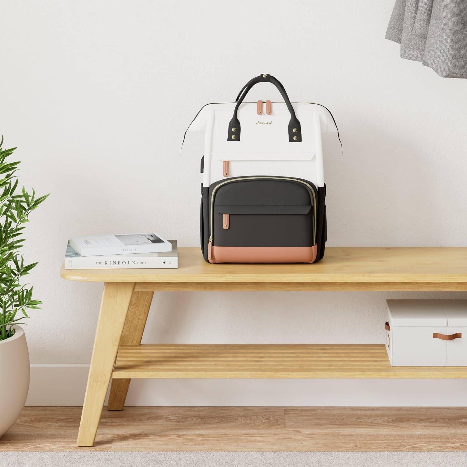 Damen Laptop Rucksack 15.6 Zoll Schulrucksack Mädchen Wasserdicht