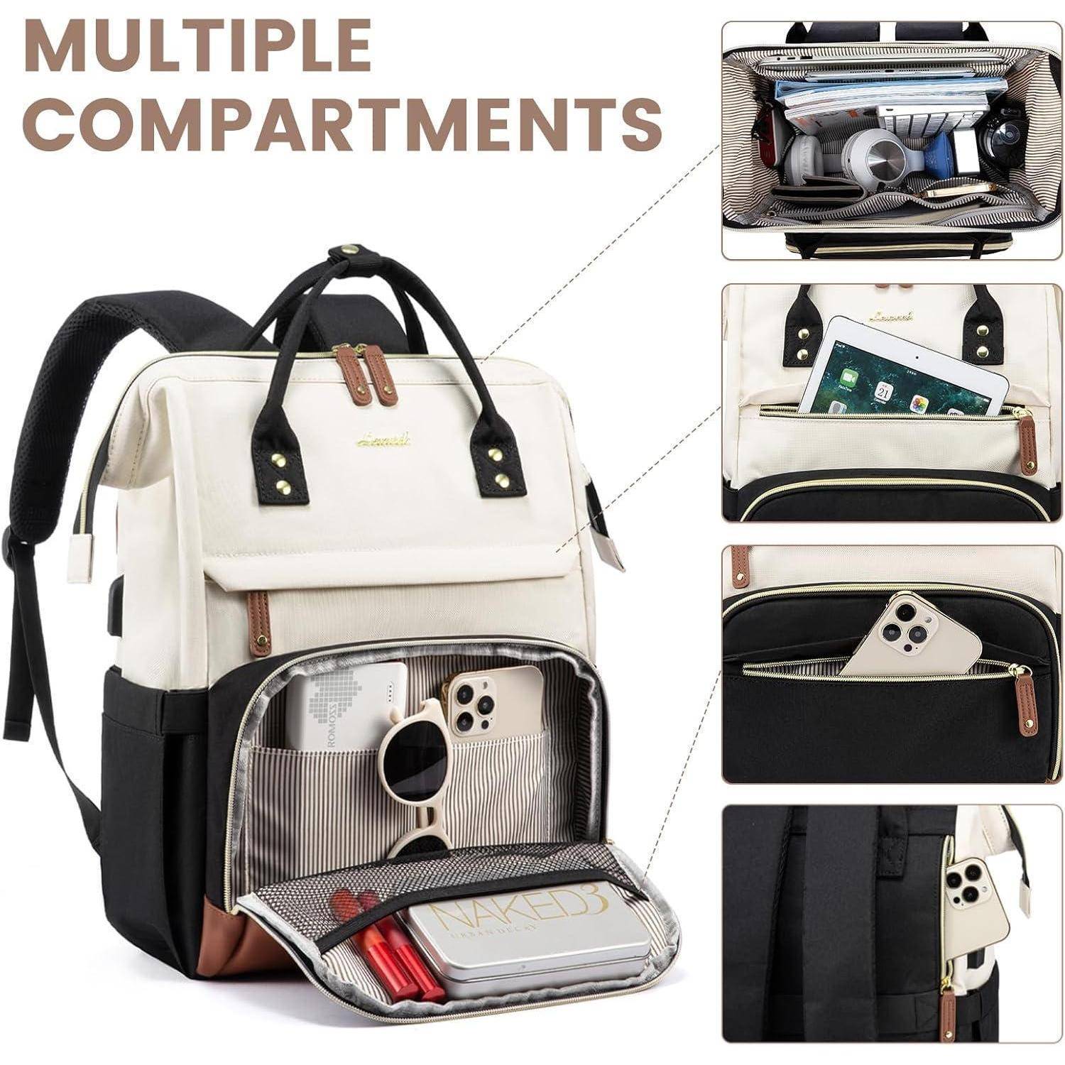 Damen Laptop Rucksack 15.6 Zoll Schulrucksack Mädchen Wasserdicht