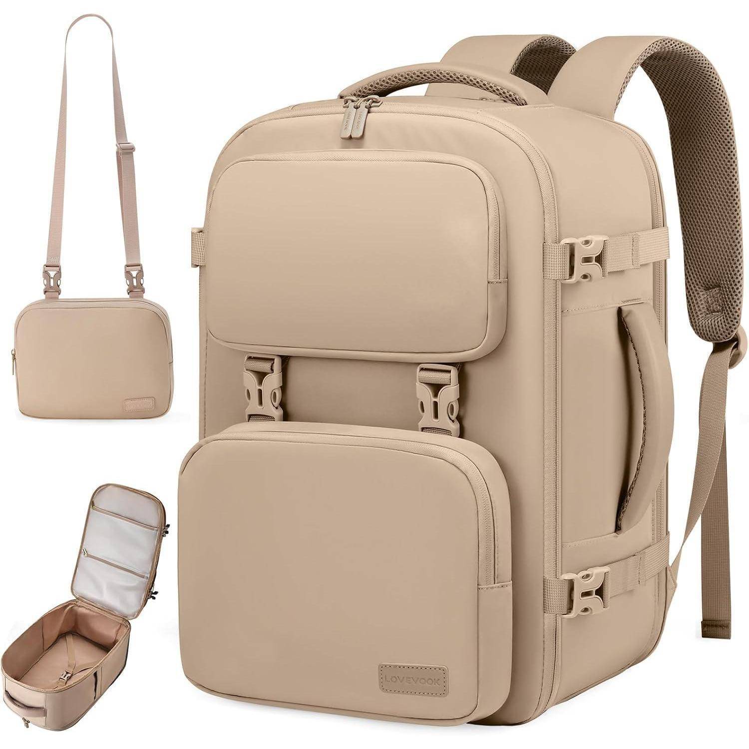 Rucksack Handgepäck 40L Reiserucksack Damen Groß 17.3 Zoll Laptop