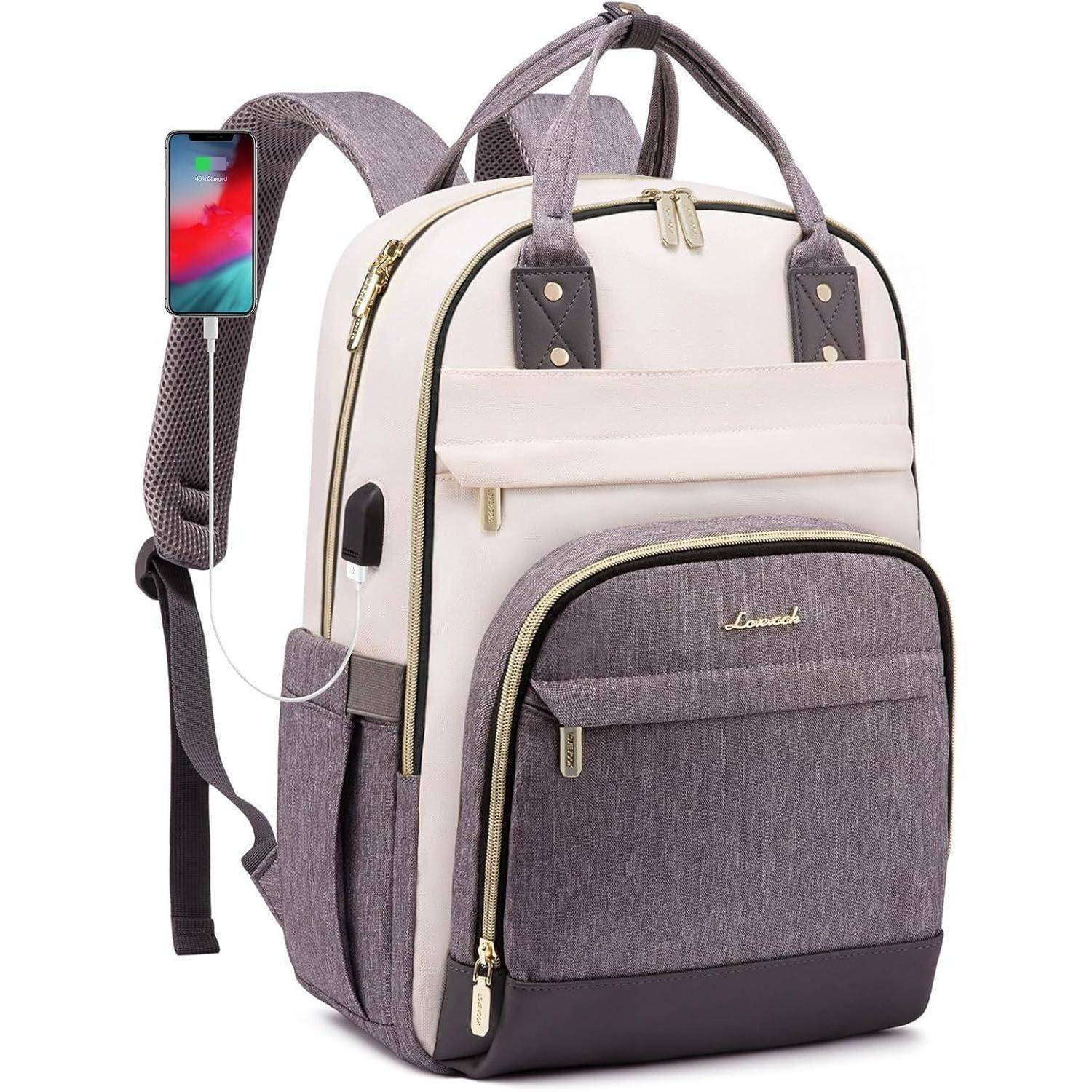 Damen Rucksack 15.6 Zoll Laptop Schulrucksack wasserdicht