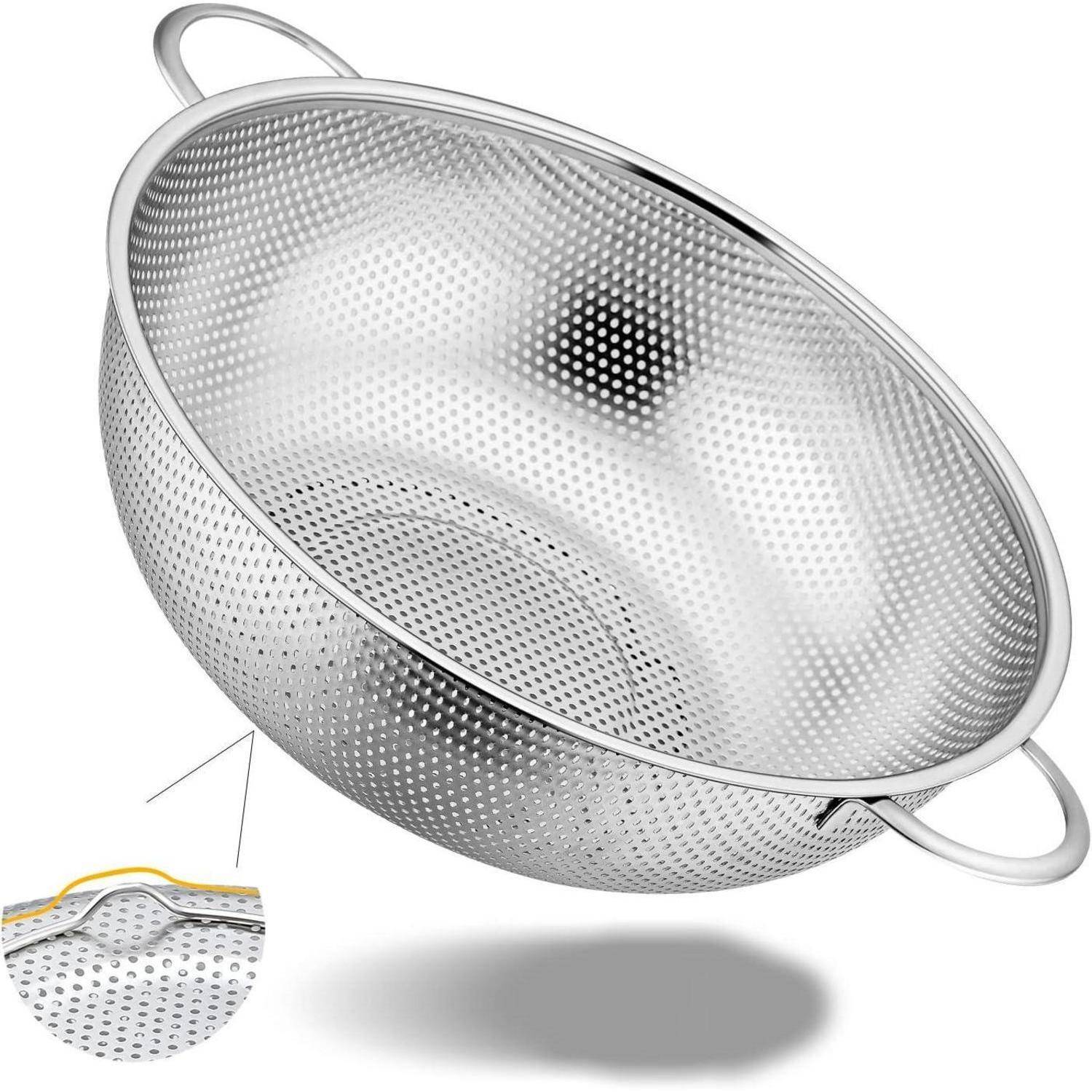 Küchensieb Edelstahl Ø 28cm, Mikroperforiert, Mit