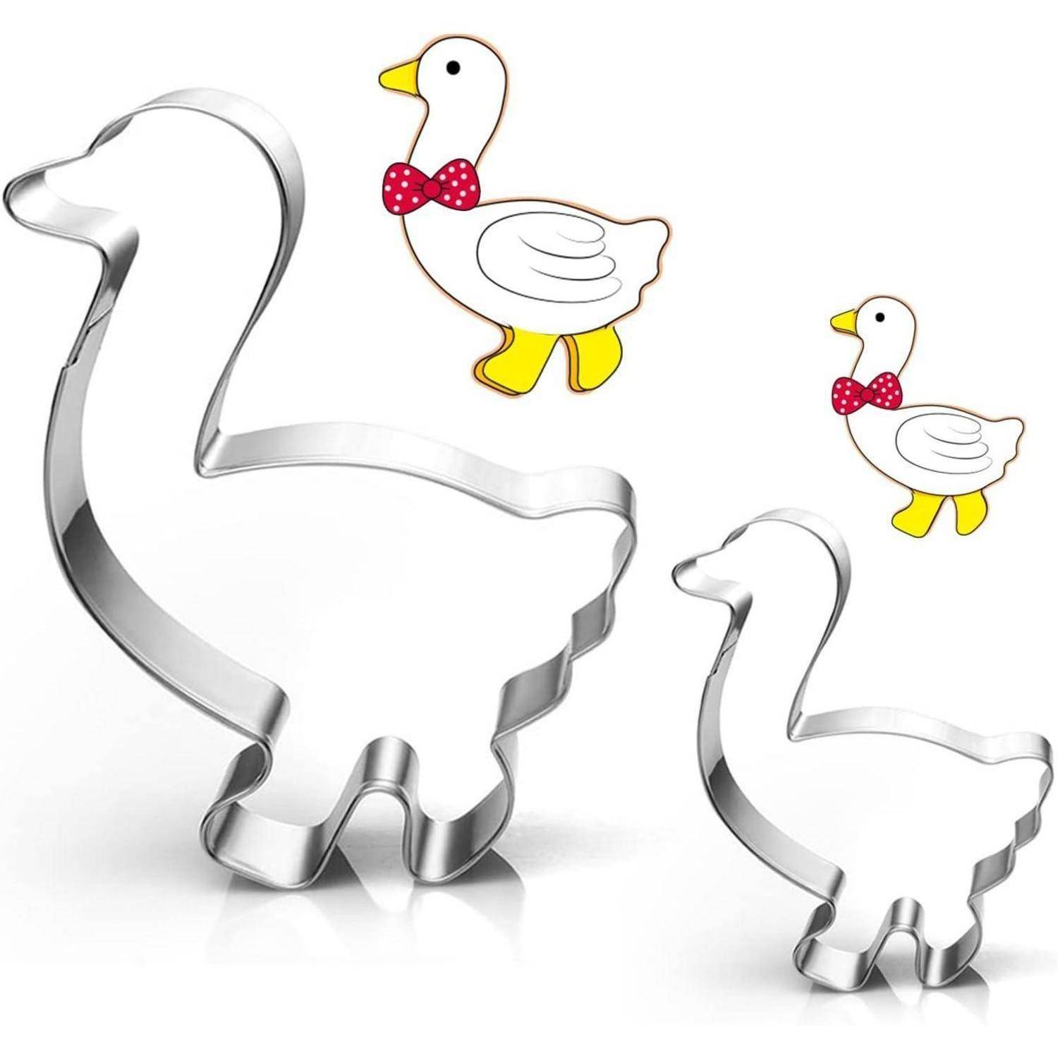 Ausstechform Martinsgans 2er Set für Herbst & Weihnachten 16cm & 9cm