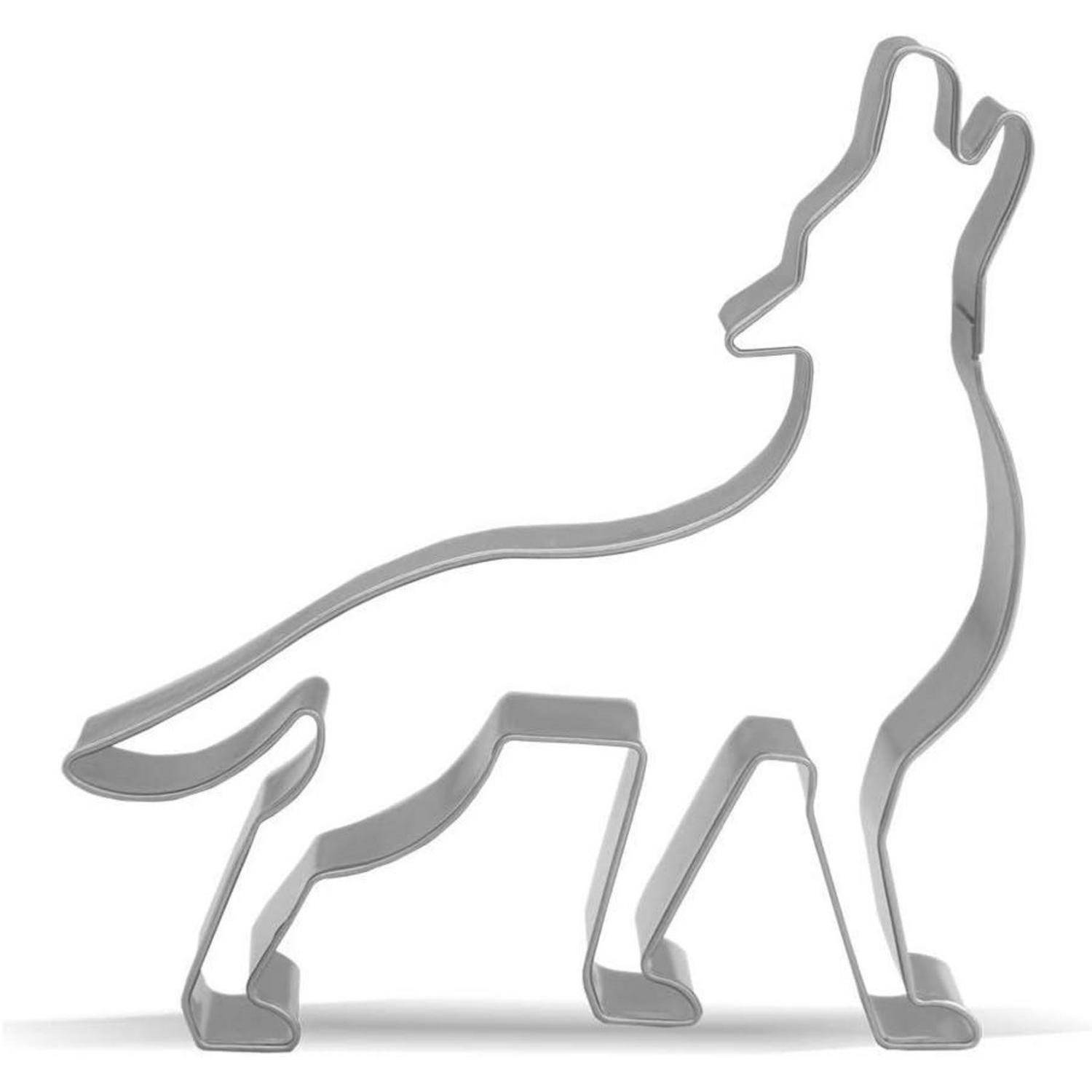 Ausstechform Wolf Edelstahl 9,7 cm Tierparty Keksausstecher