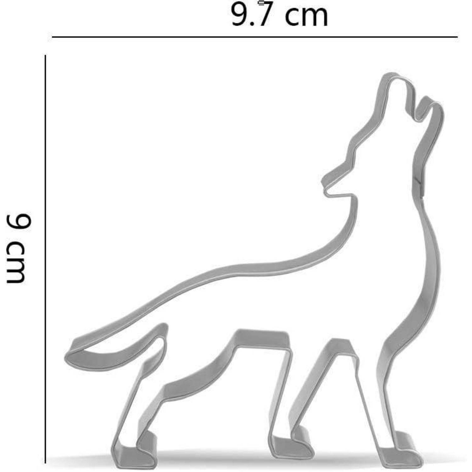 Ausstechform Wolf Edelstahl 9,7 cm Tierparty Keksausstecher