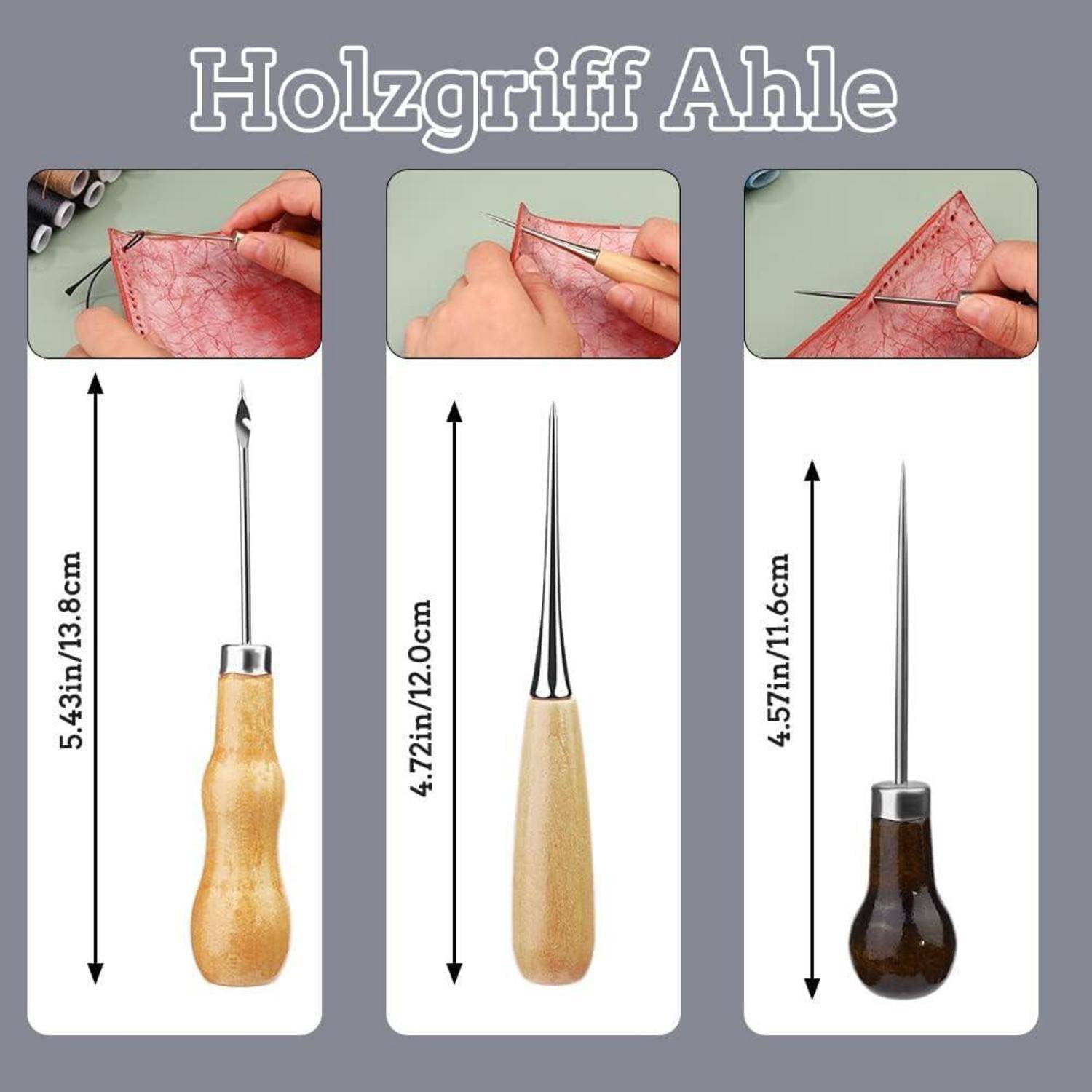 Leder-Nähset Reparaturset Nähnadeln Nähahle Nahttrenner Nähgarn