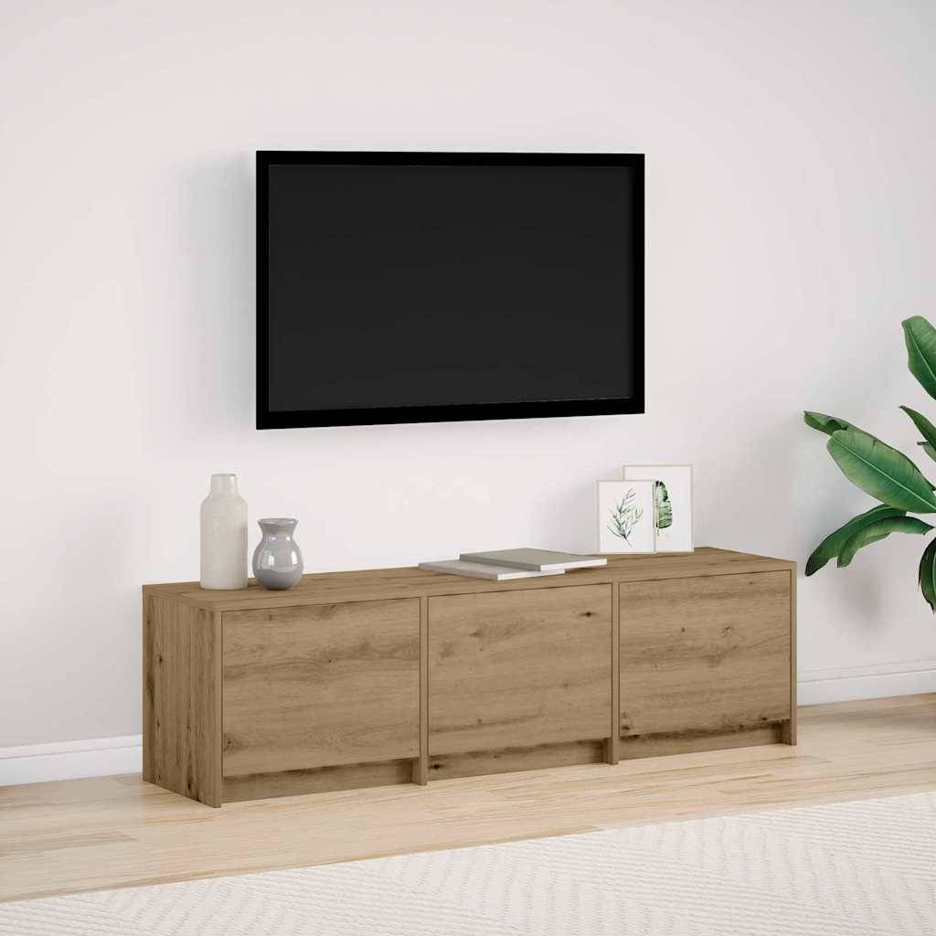 vidaXL Fernsehschrank mit LED Kunsthandwerk Eiche 140 x 34 x 40 cm