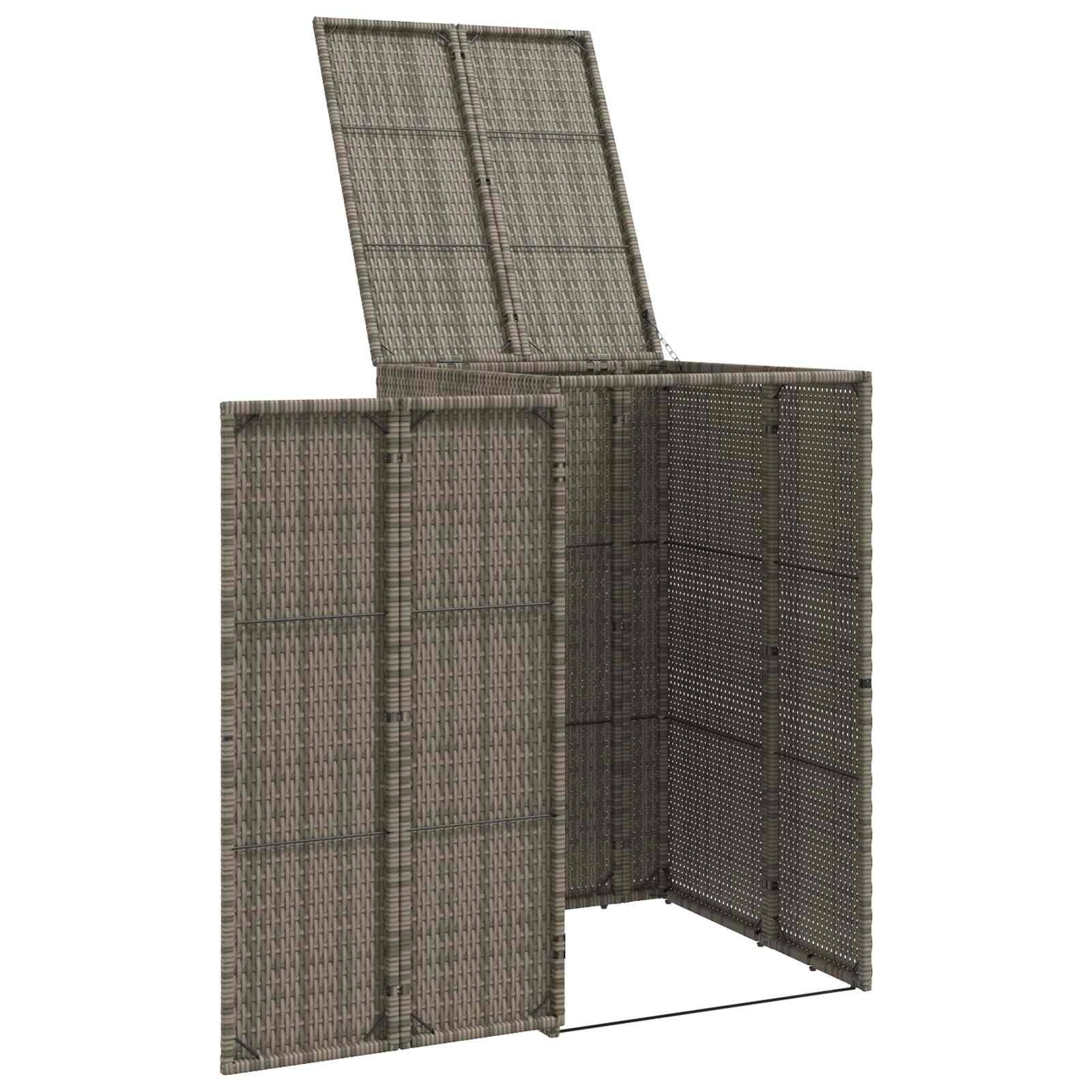 vidaXL Mülltonnenbox Grau 65 x 80 x 115 cm Polyethylen