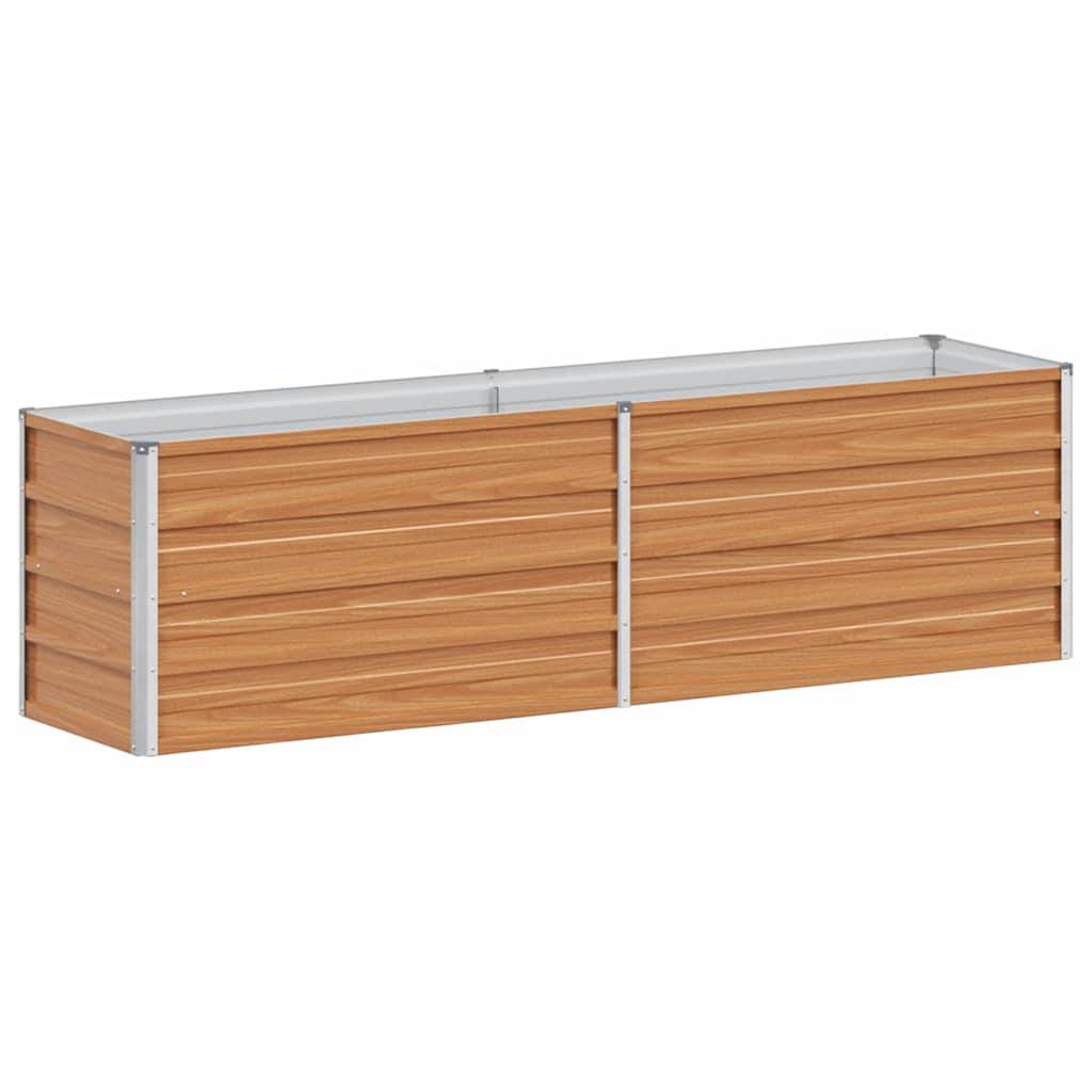 vidaXL Hochbeet Hellbraun 160 x 40 x 45 cm Verzinkter Stahl