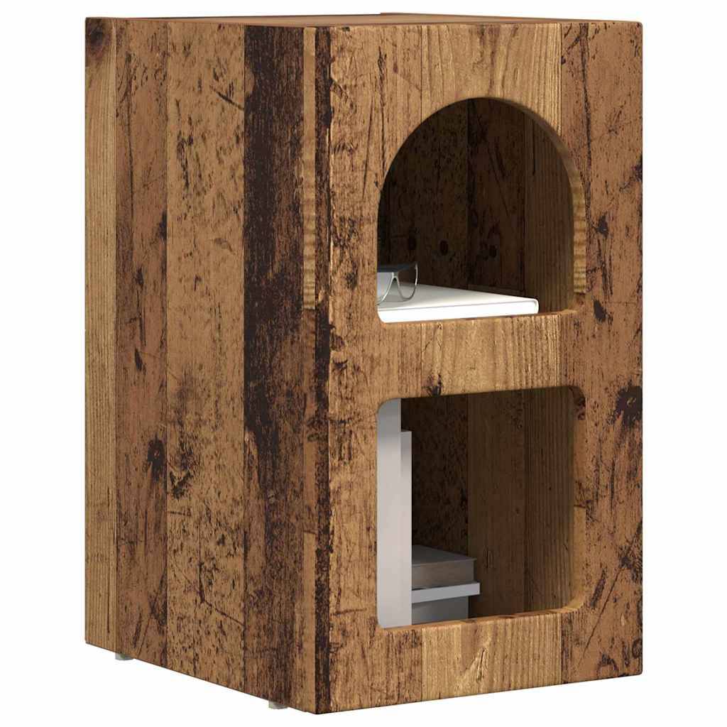 vidaXL Nachttisch Altholz 29,5 x 33,5 x 50 cm Holzwerkstoff
