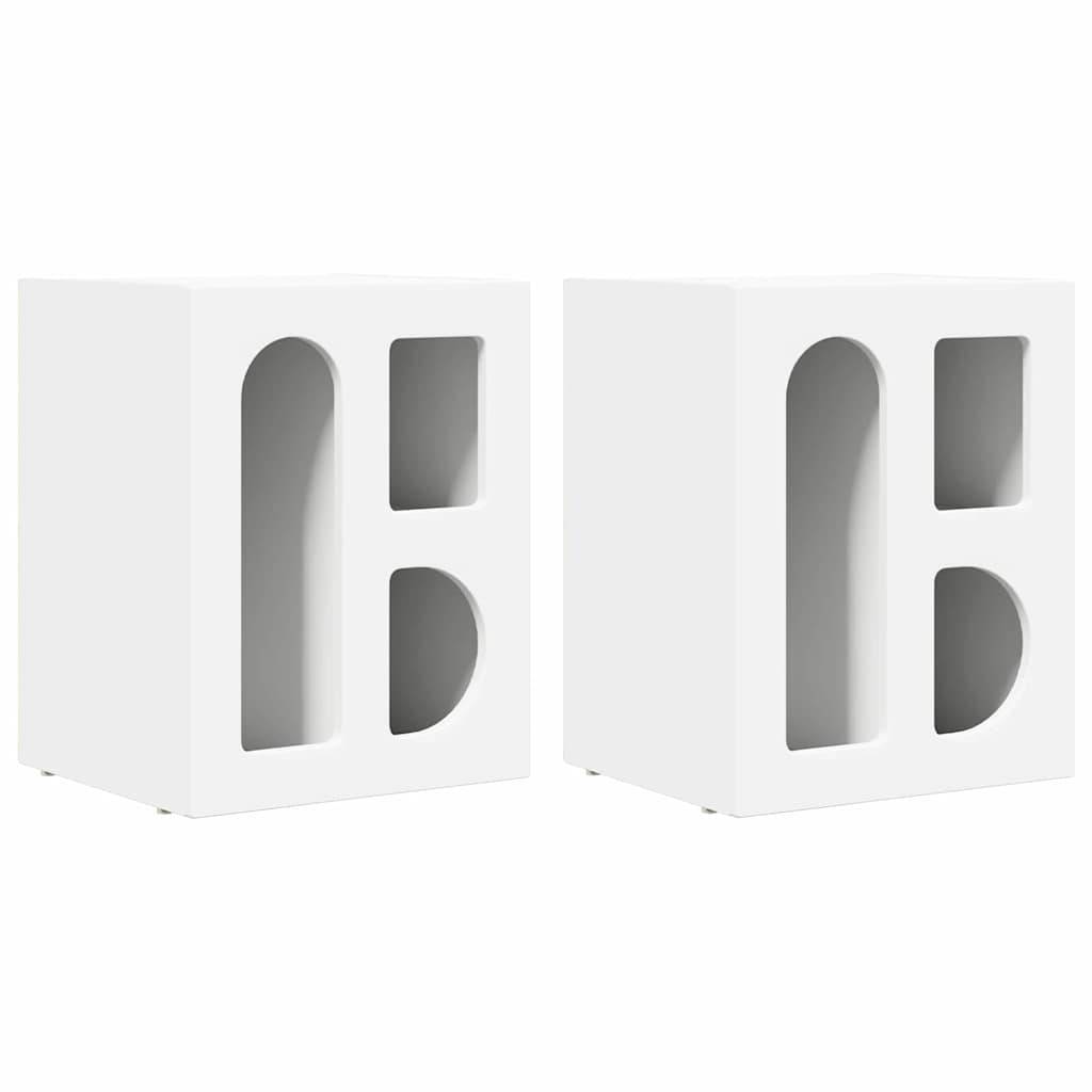 vidaXL Nachttisch 2 pcs Weiß 40 x 35 x 50 cm Holzwerkstoff