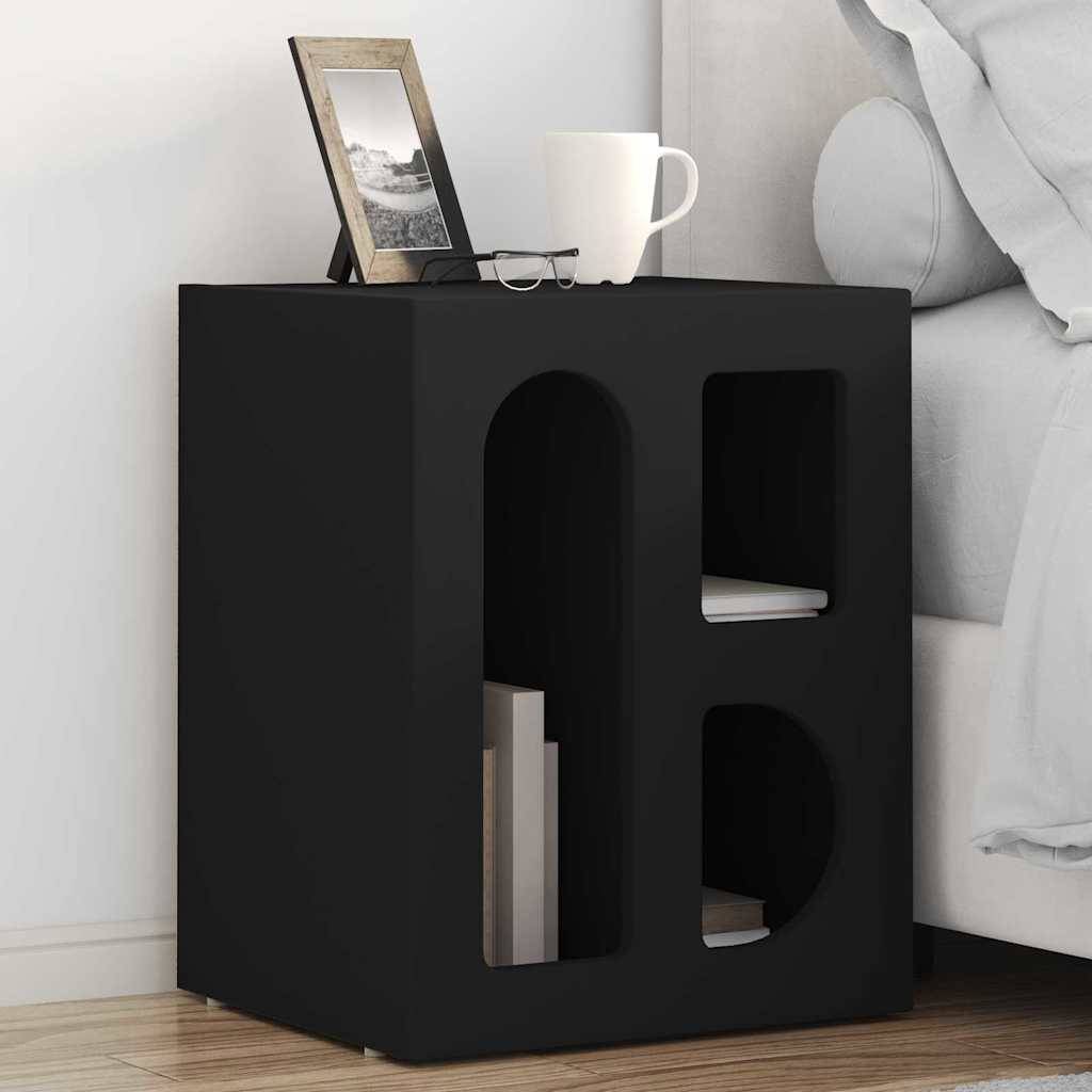 vidaXL Nachttisch Schwarz 40 x 35 x 50 cm Holzwerkstoff