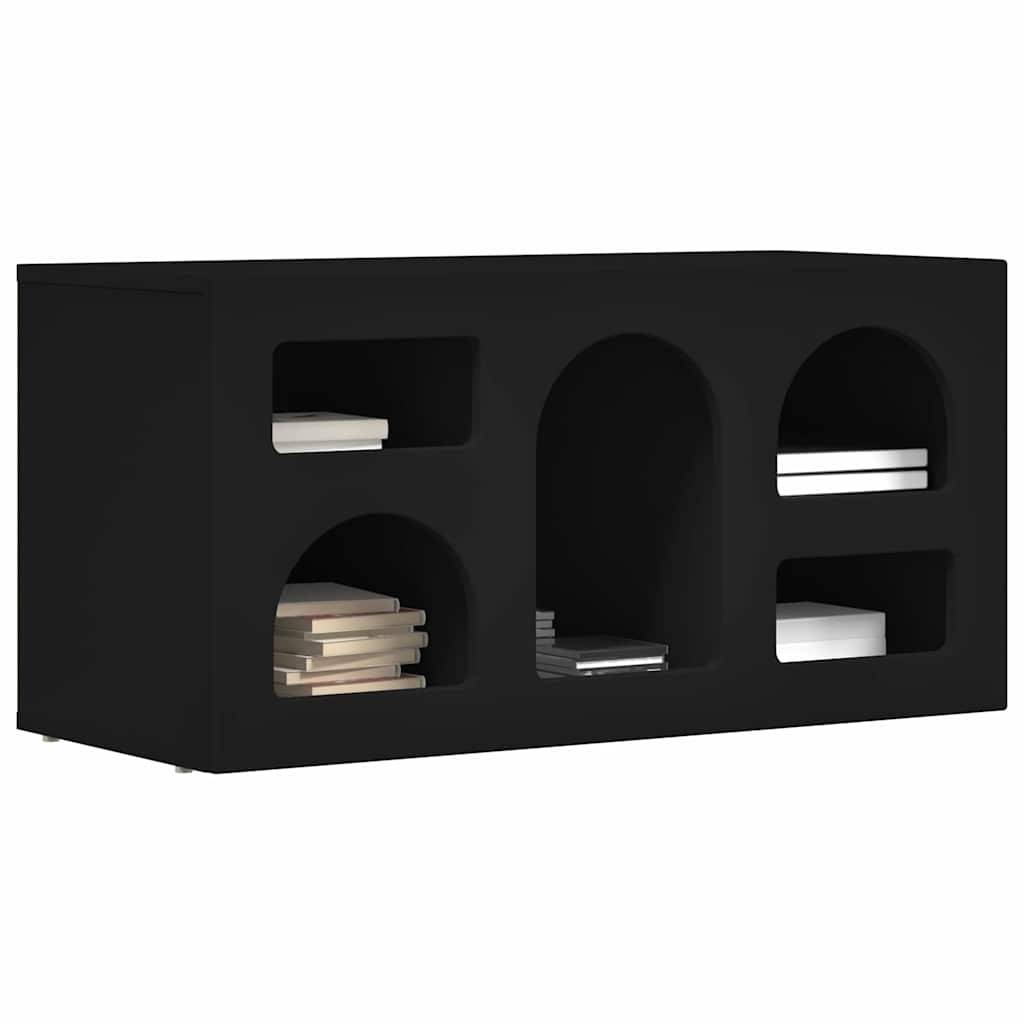 vidaXL TV-Schränk Schwarz 80 x 35 x 40 cm Holzwerkstoff