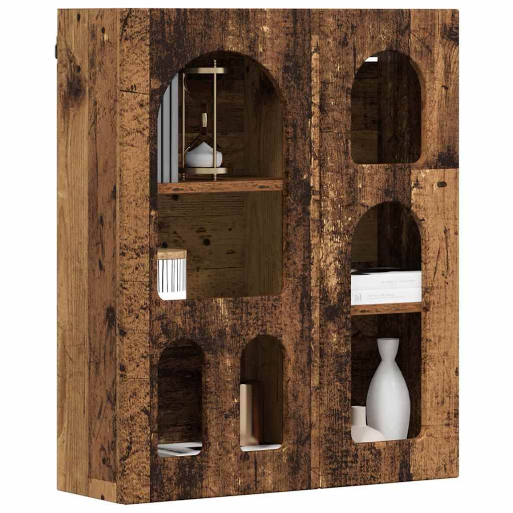 vidaXL Hängeschrank mit Regal Altholz 59 x 20 x 71,5 cm Holzwerkstoff