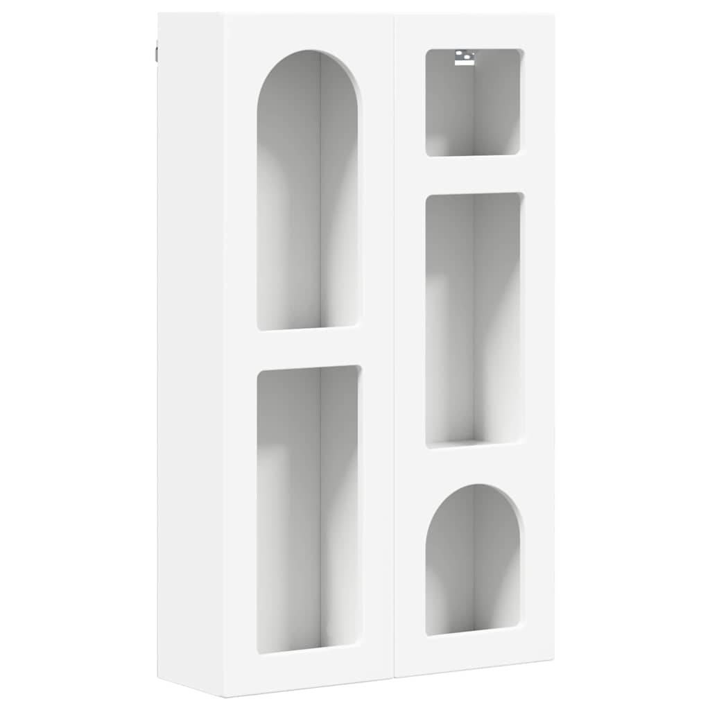 vidaXL Hängeschrank mit Regal Weiß 59 x 20 x 100 cm Holzwerkstoff