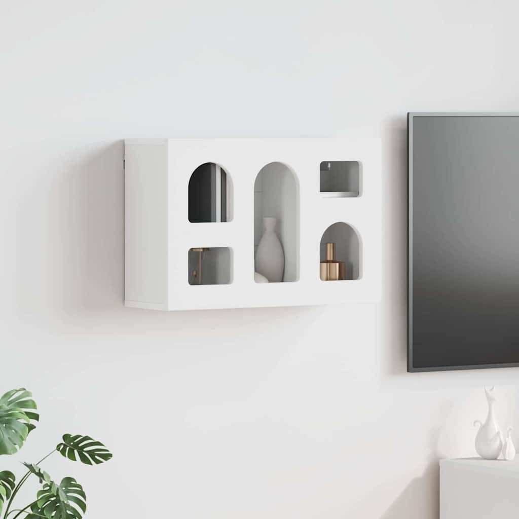 vidaXL Hängeschrank mit Regal Weiß 60 x 20 x 40 cm Holzwerkstoff