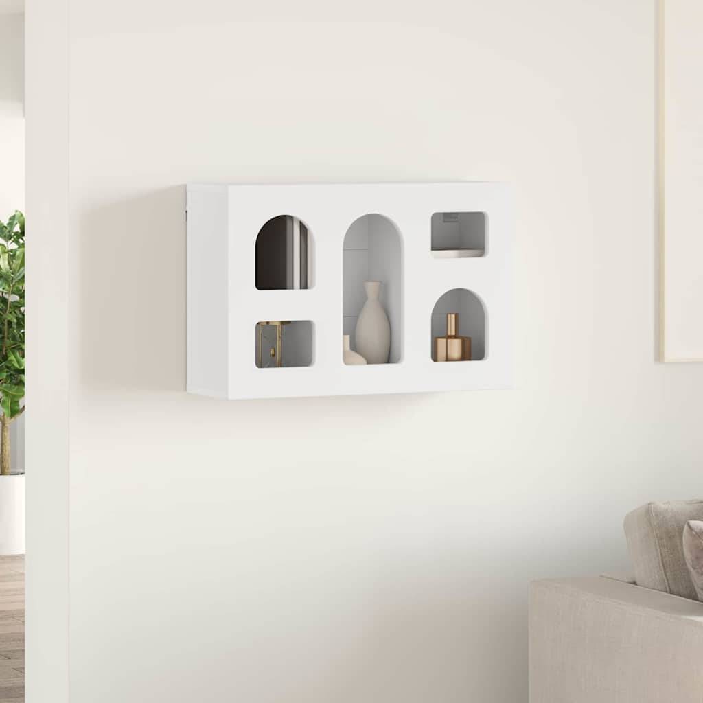 vidaXL Hängeschrank mit Regal Weiß 60 x 20 x 40 cm Holzwerkstoff