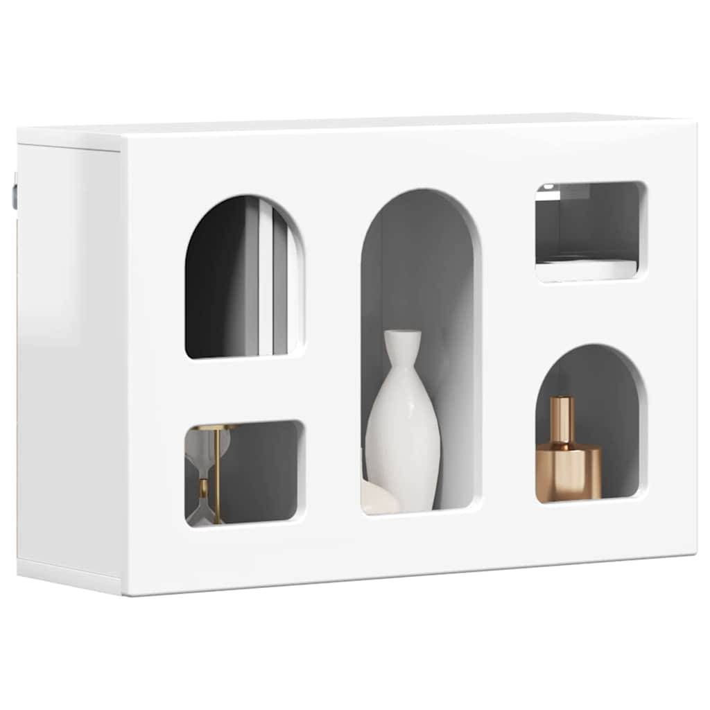 vidaXL Hängeschrank Hochglanz Weiß 60 x 20 x 40 cm Holzwerkstoff