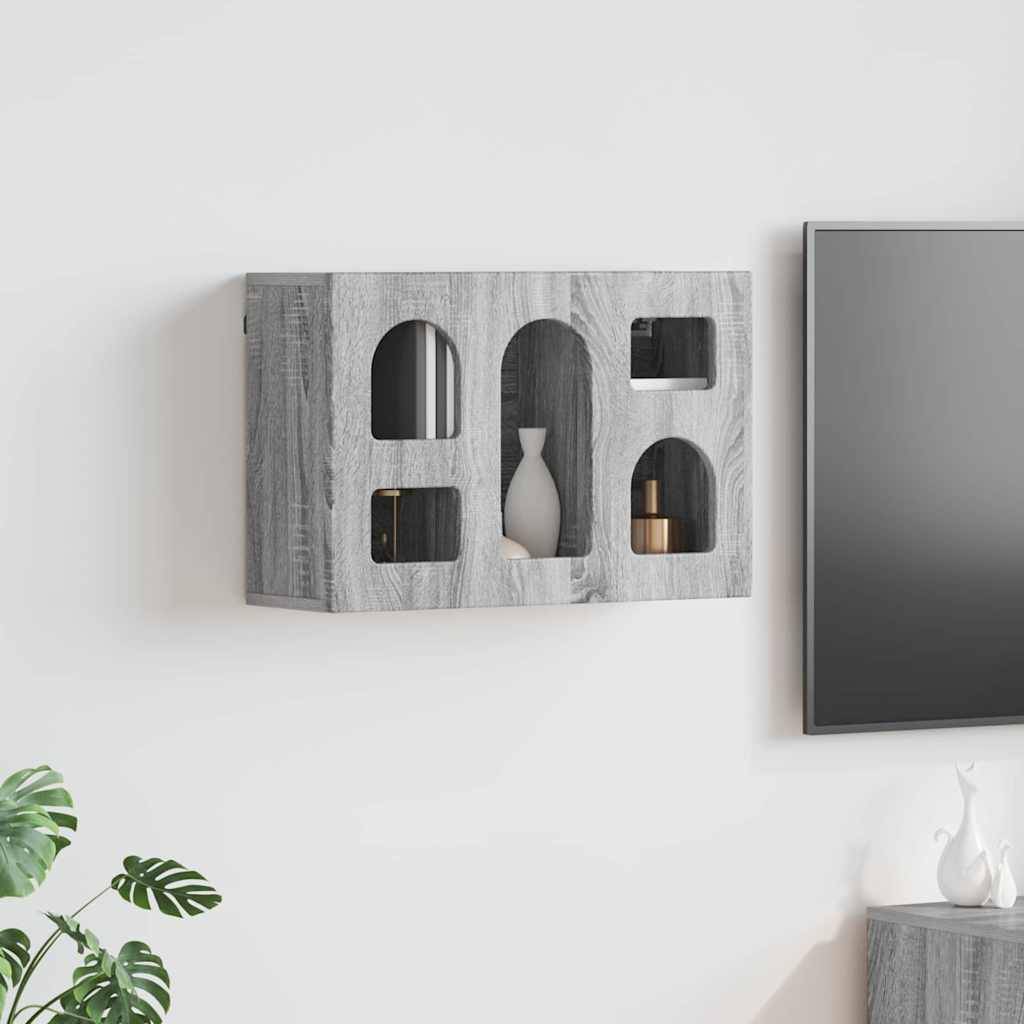 vidaXL Hängeschrank Graues Sonoma 60 x 20 x 40 cm Holzwerkstoff