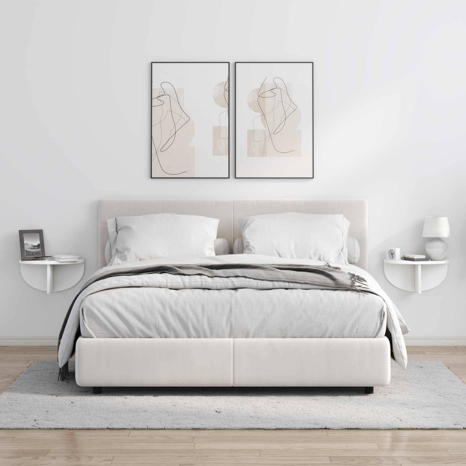 vidaXL Wandregal Wandmontiert Weiß 38 x 19 x 19 cm Holzwerkstoff