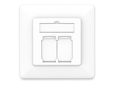 DIGITUS Netzwerkdose CAT 6A EA geschirmt 2xRJ45 weiß Multimedia-Technik Unterputzdosen