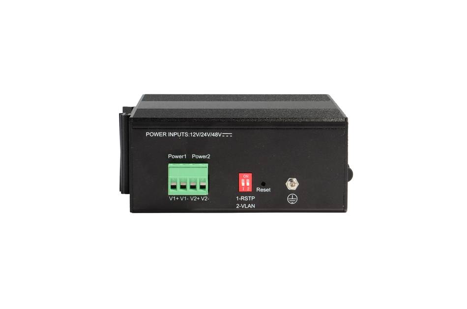 eneo NSUI-3008M0A, Gigabit Switch Industrie, Unmanaged, 8x PoE, 2xSFP, max 30W pro Port, -40°C~75°C, 44~57 VDC, ohne Ne
