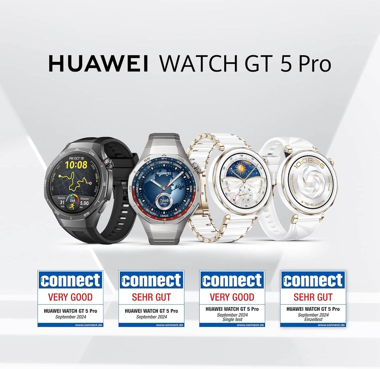 HUAWEI Watch GT 5Pro 46 mm Smartwatch Health-Tracking EKG GPS iOS &Android black