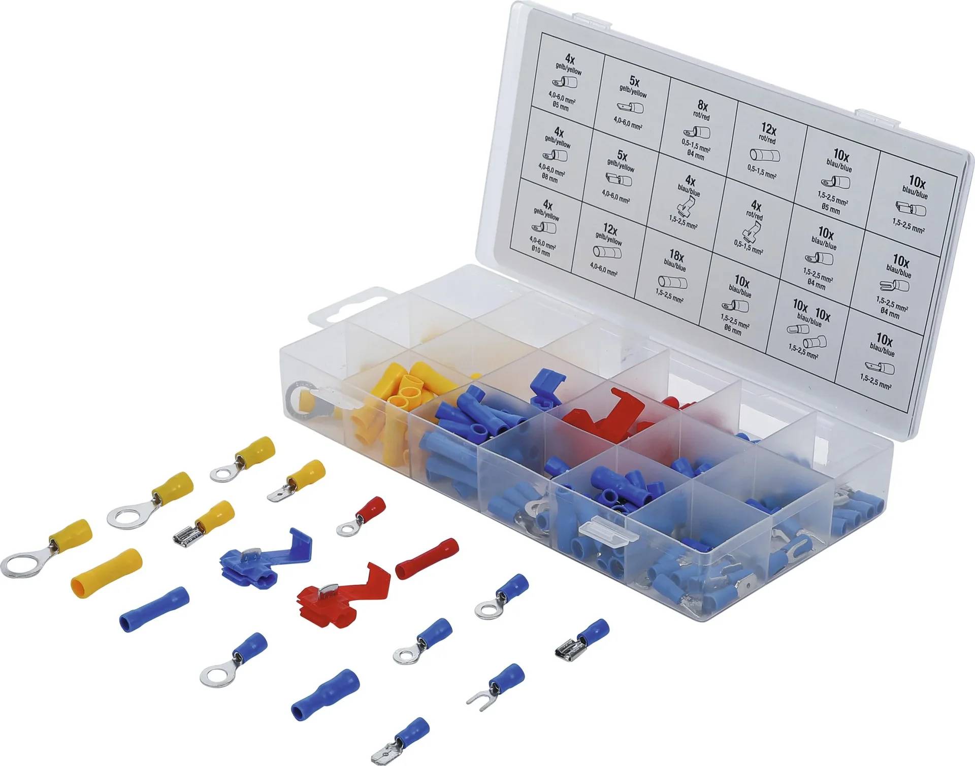 Kabelschuh-Sortiment, 160-tlg.