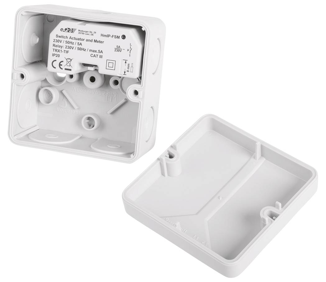 HOMEMATIC IP Smart Home 142721A0 Schalt-Mess-Aktor, 5 A, Unterputz, 5 Stück