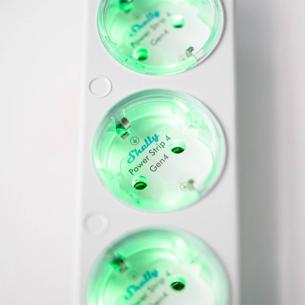 SHELLY Power Strip 4 Gen4, 4-fach Steckdosenleiste, weiß, WiFi, Bluetooth, Zigbee, Matter, Apple HomeKit, Alexa, 4 Stück