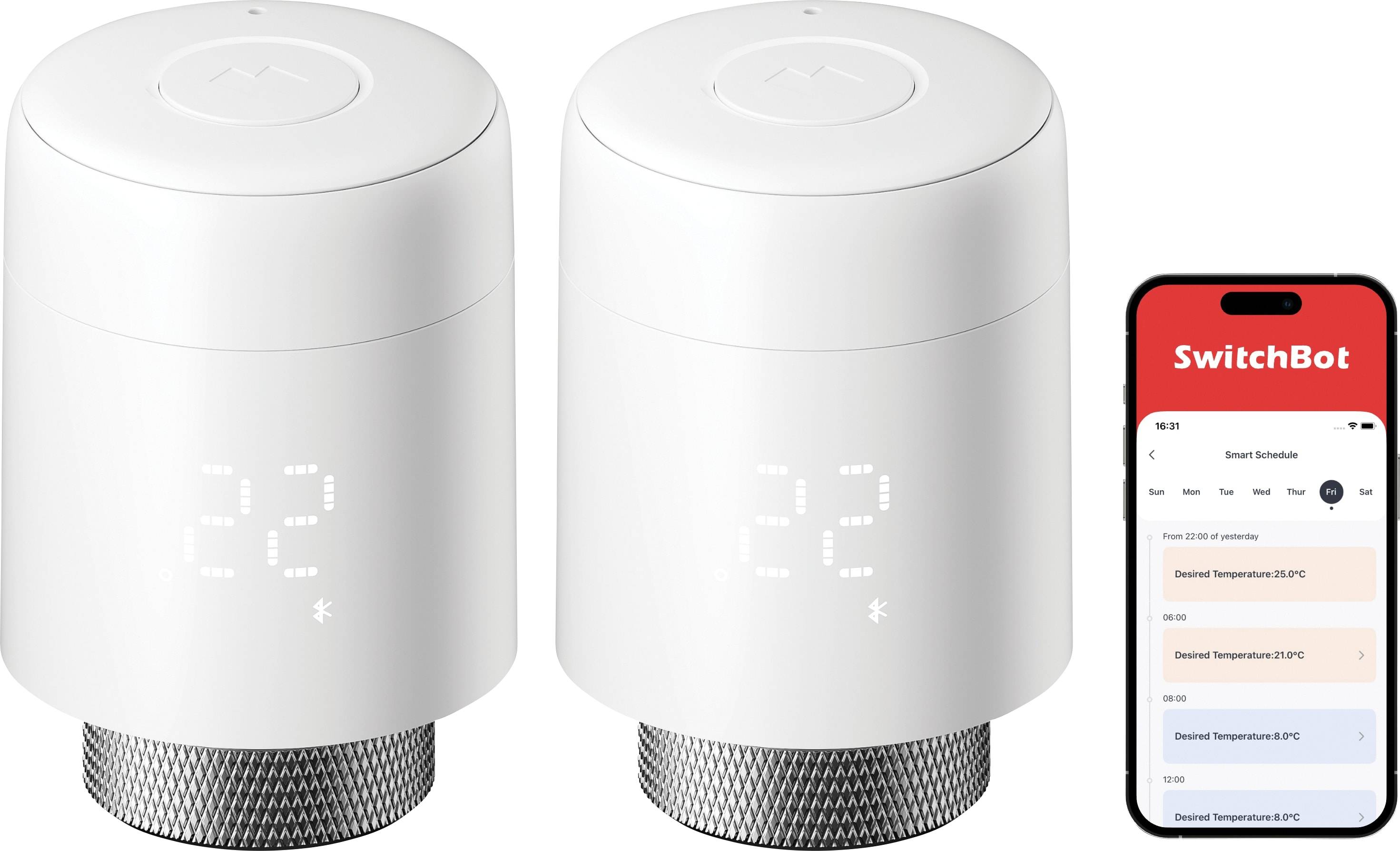 SWITCHBOT Heizkörperthermostat, weiß, 2 Stück