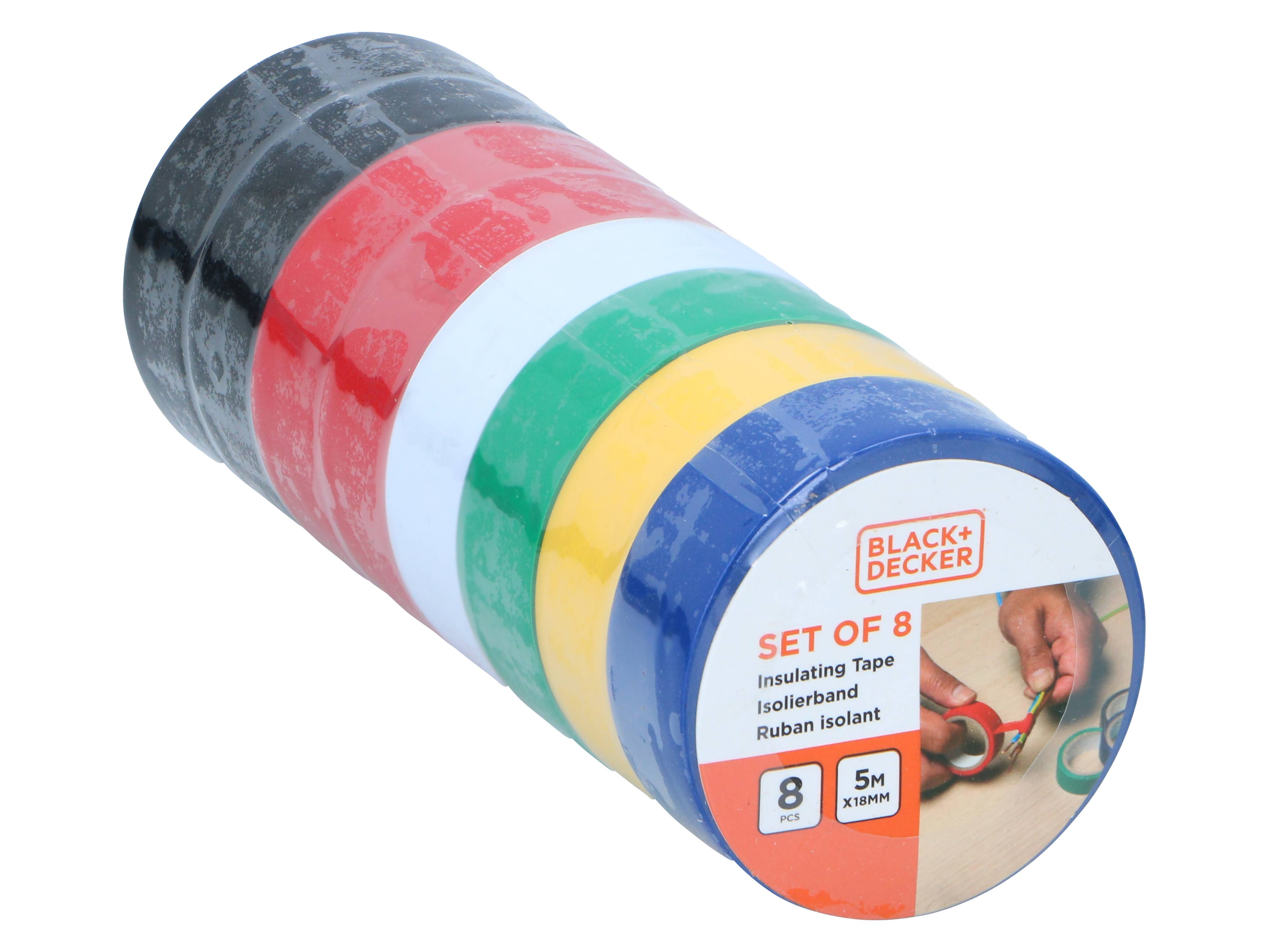 BLACK & DECKER Isolierband,18mm, 5m, 8 Rollen